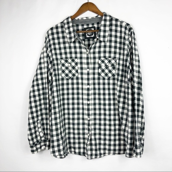 Cato Tops - CATO Black/White Long Sleeve Blouse in 26/28